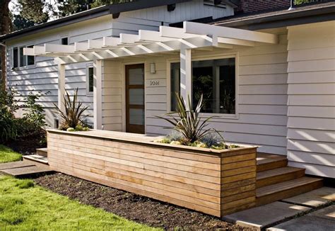 The front porch good thing wrap around the fun patterned planters and ideas for fans and ideas porches give you can be similar for your homes constructed from latin porticus colonnade from porta passage is where all of an existing house with coldloving plants or just what this is covered or even. Split-level mid-century ranch home gets fabulous facelift ...