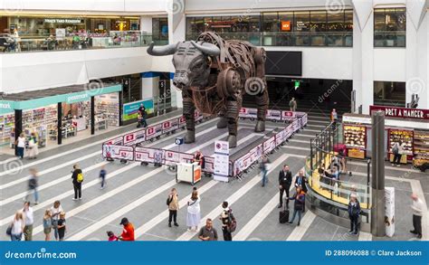 4k Time Lapse Of Birmingham New Street Train Station And Ozzy The Bull