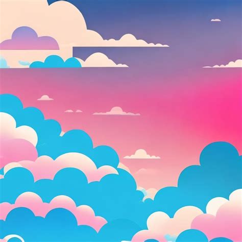 Un Cielo Colorido Con Nubes Y Las Palabras Nube En L Foto Premium
