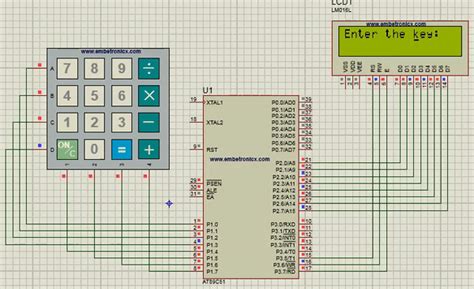 Interfacing 4x4 Keypad Matrix With 8051 Microcontroll