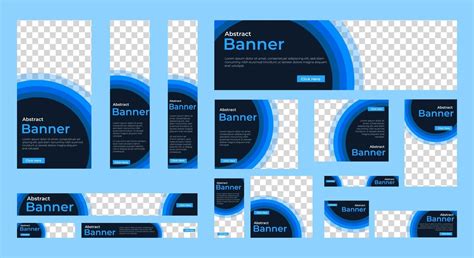 Plantilla de banners modernos con tamaño estándar para publicidad Vector en Vecteezy