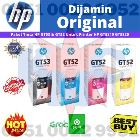 Jual Hp Paket Tinta Printer Gt Black Cyan Magenta