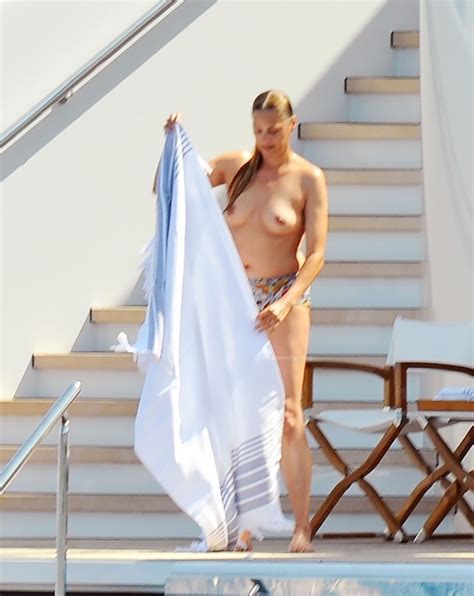 Yasmin Le Bon Topless On Her Holidays In Portofino August