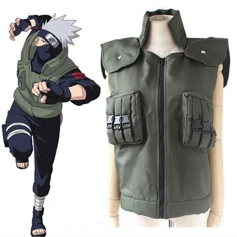 Anime Naruto Shippuden Hatake Kakashi Ninja Uniform Vest Cosplay