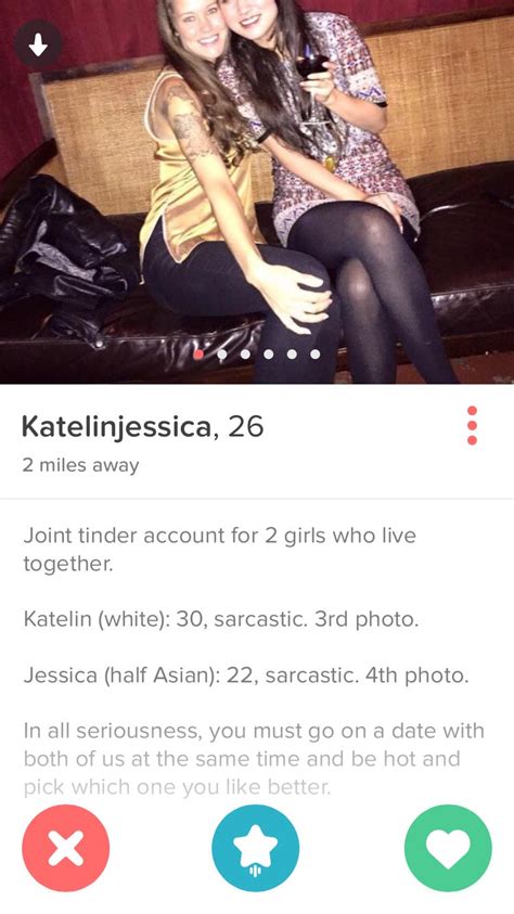 two girls sharing a tinder profile have a weird way they want to approach hanging out with guys