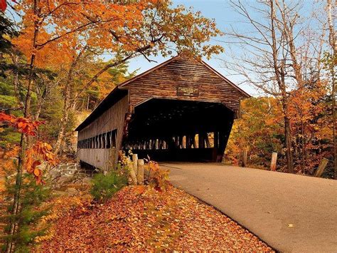 Covered Bridge In Autumn Image Id 340485 Image Abyss