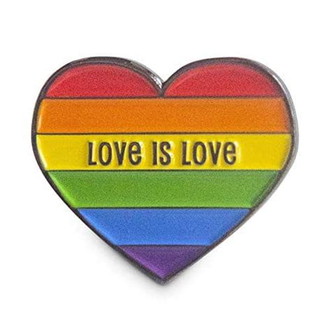 Lgbtq Pride Enamel Pins Love Is Love Cute Rainbow Heart Lapel Pin Gay