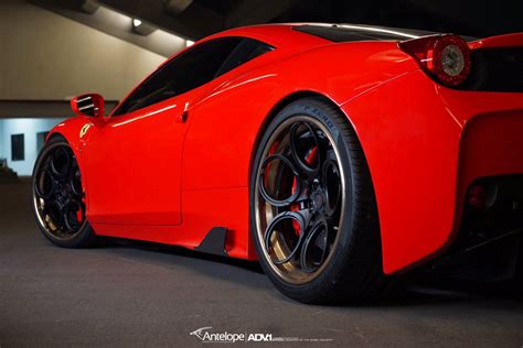 Red Ferrari 458 Speciale Adv05c Track Spec Cs Wheels