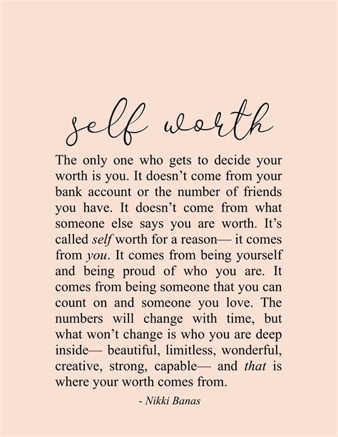 Self Worth 85 X 11 Print In 2020 Encouragement Quotes Be Yourself