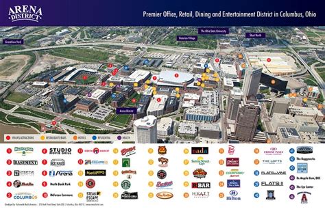 Map And Parking Entertainment District Downtown Columbus Ohio Arena