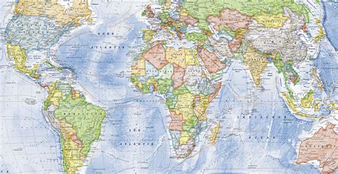 Weltkarte Länder Beschriftet