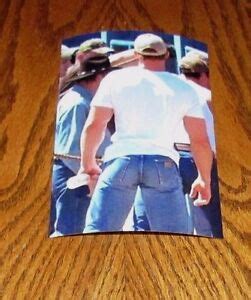 Male Muscular Beefcake Hunk Tight Jeans Back Side View Cowboy Photo X