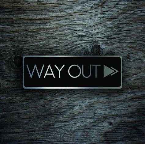 Way Out Directional Sign