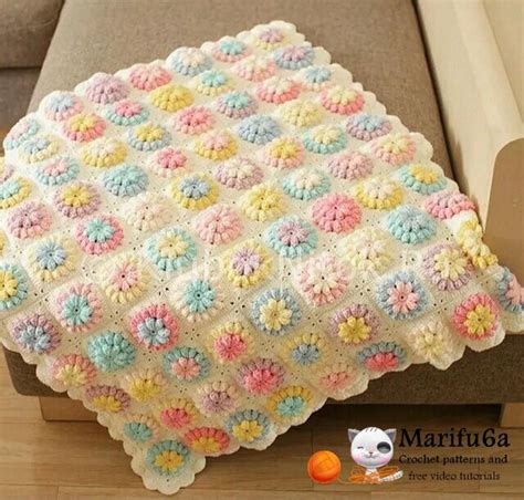 Easy Flower Blanket Afghat For Beginner Craftsy Baby Knitting