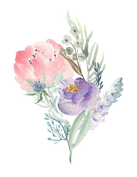 6 Free Printable Floral Watercolour Designs Floral Watercolor Free