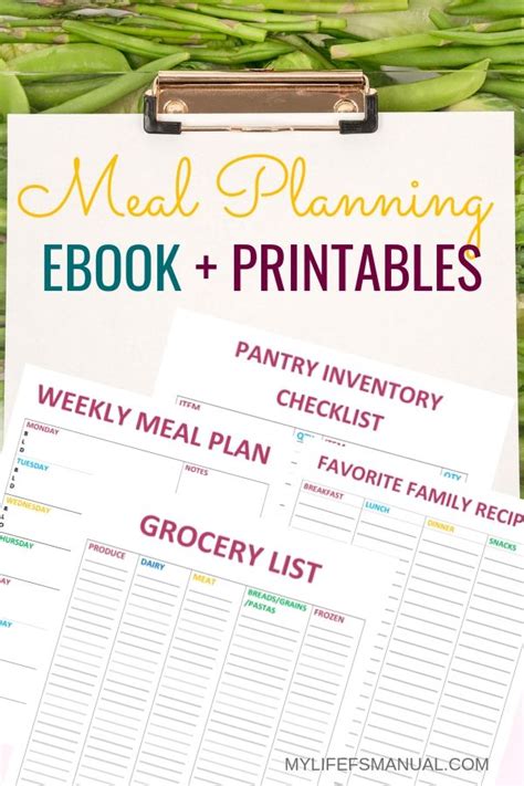 wweekly meal planner template  template printable