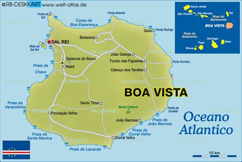Map Of Boa Vista Cape Verde Boavista Teamcapeverdean Teamfunana