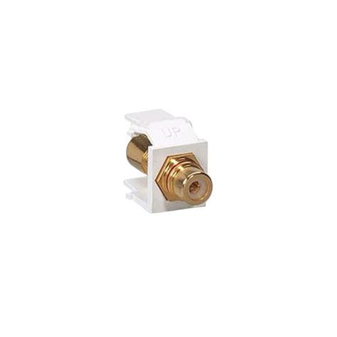 Leviton Quickport Rca Jack Connector Red Stripe Ivory 40830 Bir The