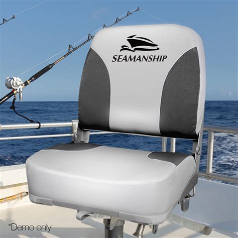 Buy Seamanship Set Of 2 Folding Swivel Boat Seats Grey And Black