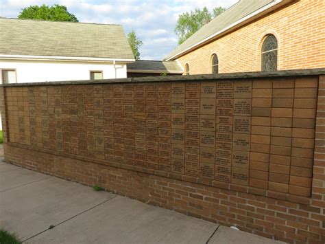 Memorial Wall With Engraved Bricks Columbarium Outdoor Decor