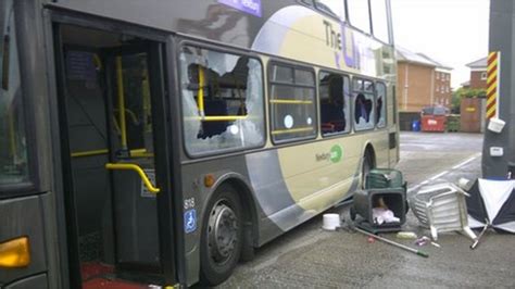 Three Men Charged Over Newbury Bus Vandalism Bbc News