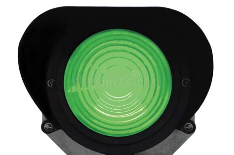 Green Light Railway Traffic Signal Isolated Stock Photo Image Of