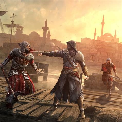 Ezio Killing Templars With His Secret Blade In Assassin S Creed