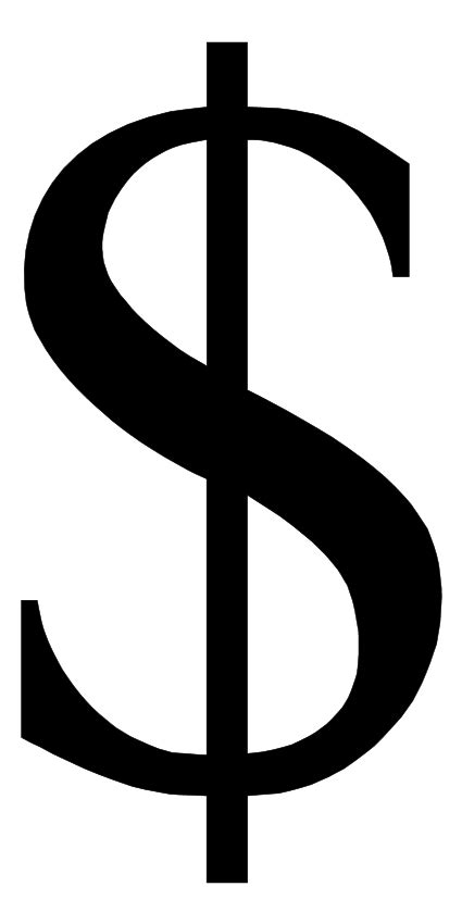 Black Dollar Sign Illustration Clip Art Library