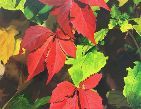 How To Paint Autumn Leaves In Acrylic — Online Art Lessons