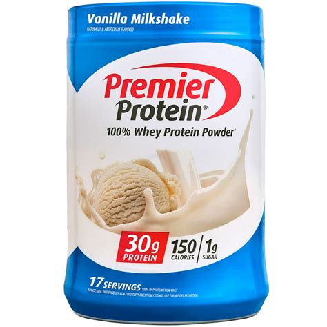 Premier Protein 100 Whey Protein Powder Vanilla Milkshake 30g Protein 24 5 Oz 1 5 Lb