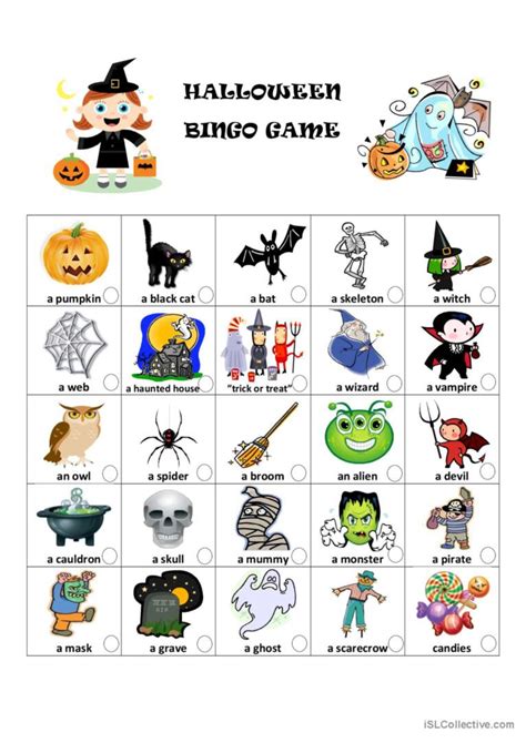 Halloween Bingo Game English Esl Worksheets Pdf And Doc