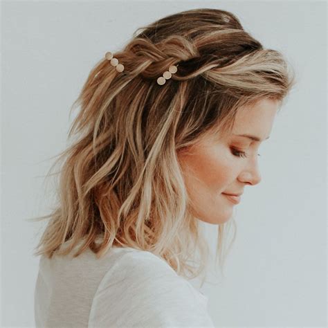 Super Simple Side Braid With Modern Bobby Pins Favor Jewelry