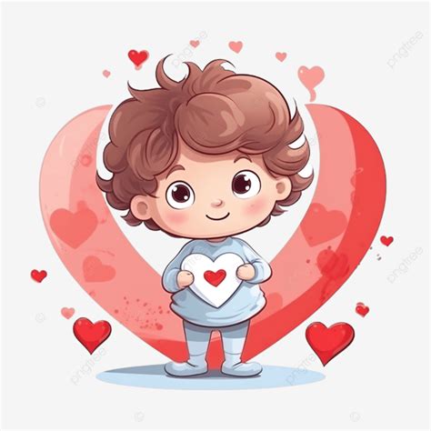 Cute Cupid Hugging A Heart With Happy Valentine S Day Greetings St