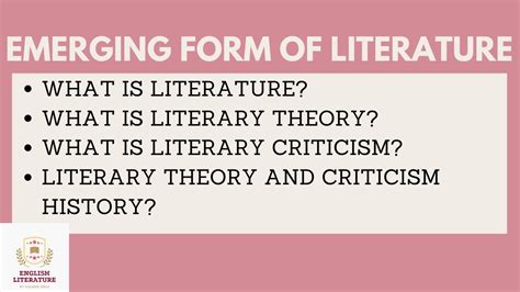 Literary Theory And Literary Criticism In English Literature Explained