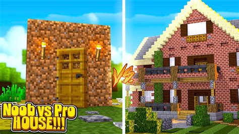 Minecraft Noob House Vs Pro House House Vs House Challenge Youtube