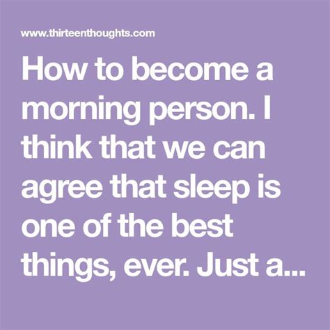 How To Become A Morning Person In 10 Steps How To Become Morning