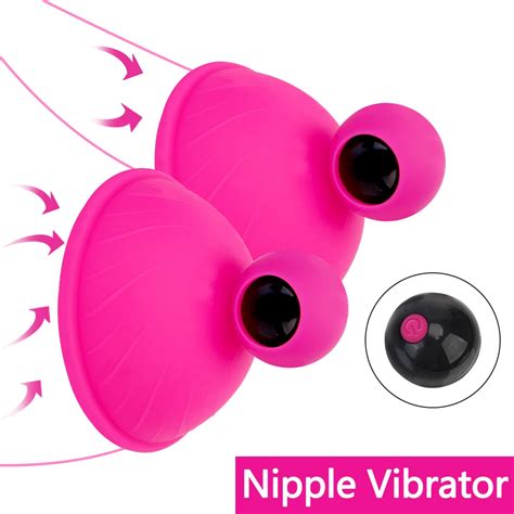 Nipple Sucker Vibrator Breast Enlarge Massager Suction Cup Vibrator Breast Pump Massage Tongue