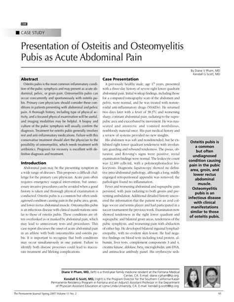 Pdf Presentation Of Osteitis And Osteomyelitis Pubis As Acute Abdominal Pdf Document 10106