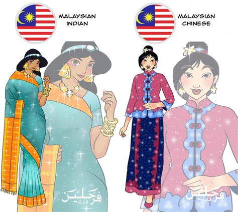Pakaian Tradisional Malaysia Kartun Cute Malay Couple Stock
