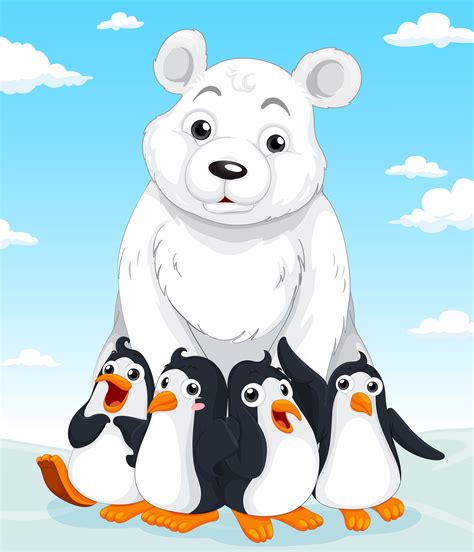 Penguin And Polar Bear Clip Art
