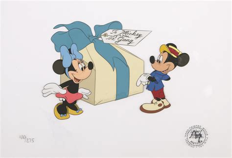 Attempted Bloggery Mickey Mouse 50th Anniversary Commemorative Cel