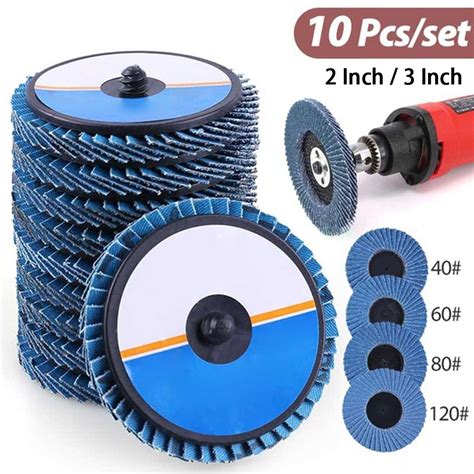 10pcs 23 Inch 406080120 Grit Sanding Discs Flap Discs Angle Grinder