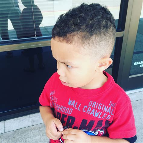 My 4 Year Old Boys New Hair Cute Fade And Edge Mixed Boy Old