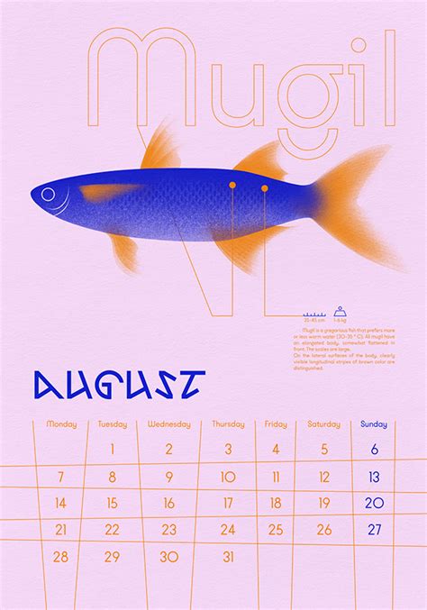 2023 Fish Calendar On Behance