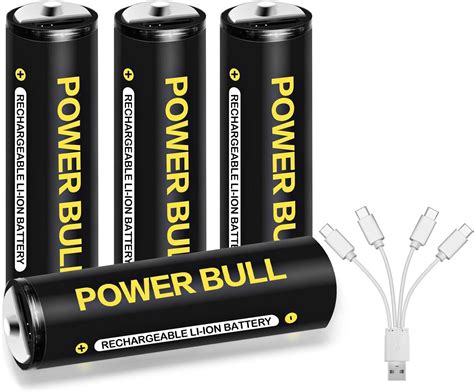 Amazon POWER BULL USB AA Battery Lithium USB AA Rechargeable