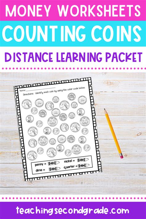 Learning to count money worksheets. Money Worksheets | Counting Coins Distance Learning Packet - Teaching Second Grade