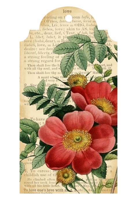 Free Printable Flower Tags for Valentine's Day | Call Me Victorian