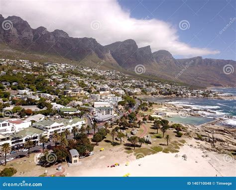 Aerial View Of Camps Bay Cape Town South Africa Editorial Stock Photo