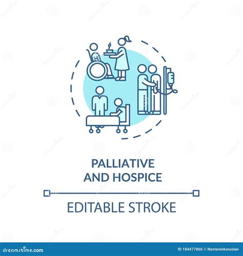 ícone Do Conceito Paliativo E De Hospital Ilustração Do Vetor