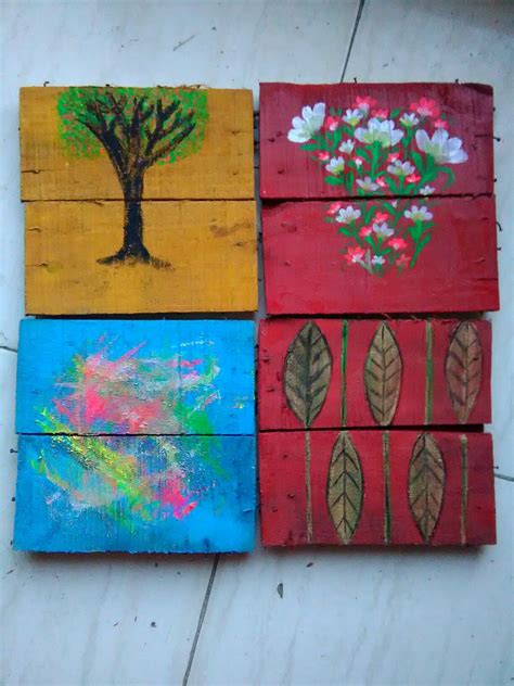 Acrylic Painting On Wooden Pallets Painting Acrylic Painting Wooden